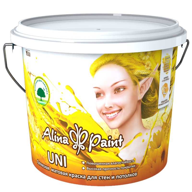 Краска латексная ALINA PAINT Uni, 3 кг, цена - купить в интернет-магазине